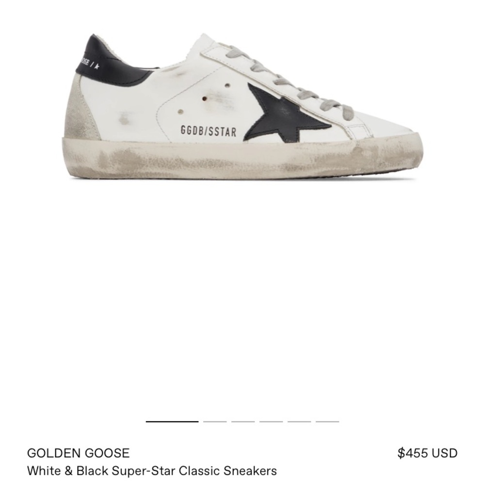Golden Goose White & Navy Superstar
